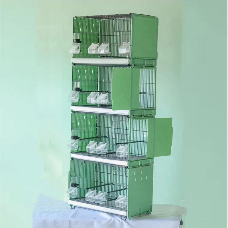 Bird Cage Manufacturer - Steel Wire Flight Stackable Crate with Plastic Tray for Pigeon Parrot