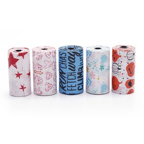 Pet Garbage Bags Manufacturer - Luxury Biodegradable 15 PCS/Roll Thickened Printing Dog Poo Bag