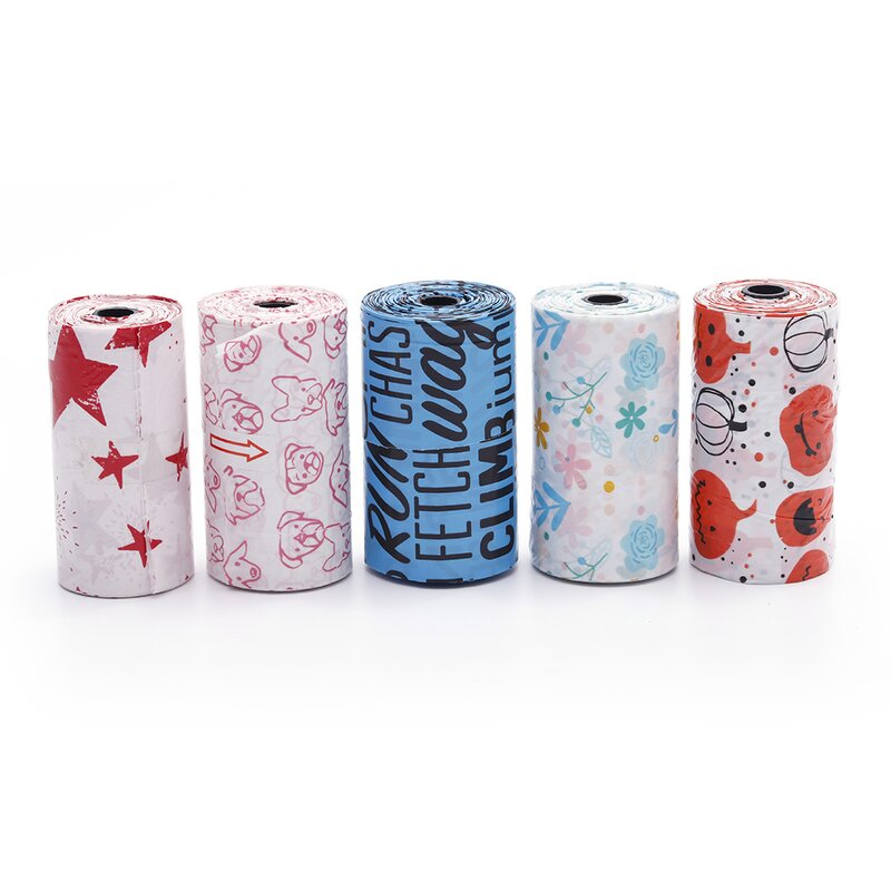 Pet Garbage Bags Manufacturer - Luxury Biodegradable 15 PCS/Roll Thickened Printing Dog Poo Bag
