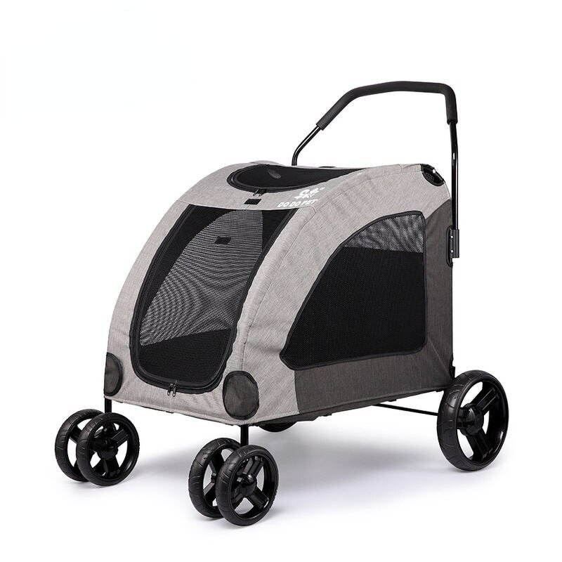Pet Carts Trolley Manufacturer - Custom Hot Selling Large Medium Folding Stroller Carrier for Cats Disabled Dogs