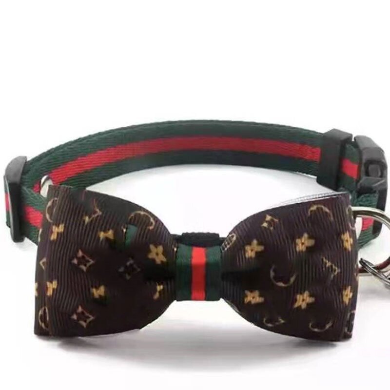 Dog Collar Manufacturer - Bow Tie with Bells Soft Adjustable Breakaway Buckle Luxury for Puppy Cat