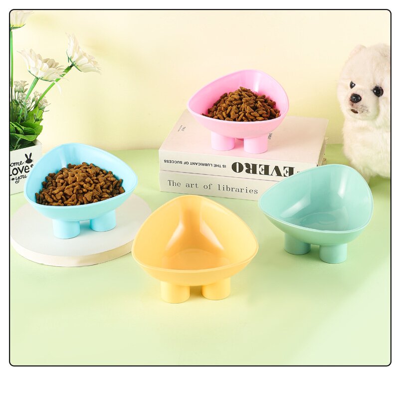 Pet Bowl Manufacturer - Macaron 15° Protective Neck Anti-Knock Over Cat Food Bowl
