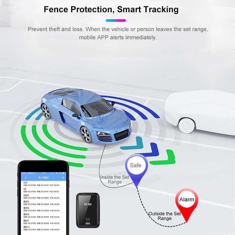 GPS Tracker Manufacturer - China GF09 Mini Car Tracker Microchip Real Time Tracking Magnetic Pet Locator