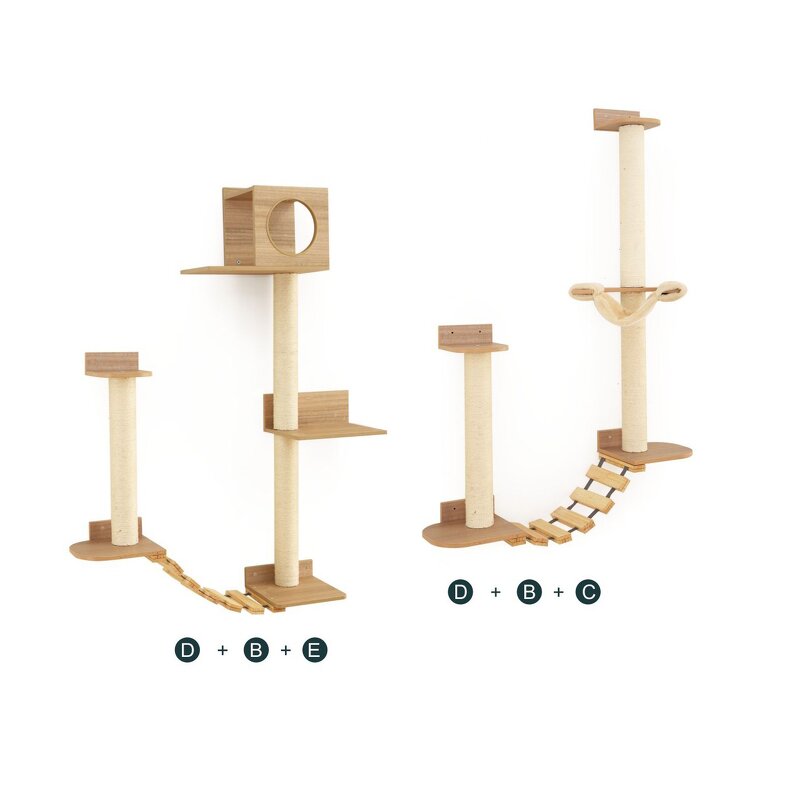 Cat Furniture Manufacturer - New Wooden Floating Cat Climbing Tree Activity Shelf Wall Shelves Set