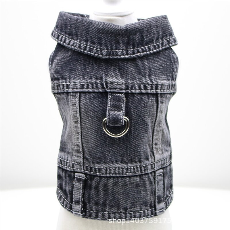 Pet Jean Jacket Manufacturer - Blue Denim Coat Vest for Puppy Bichon Teddy