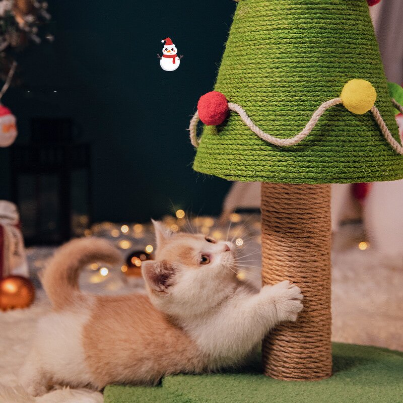 Cat Tree Tower Manufacturer - Christmas Scratch Board Sisal Toy Climbing Scratcher with Scratch Posts