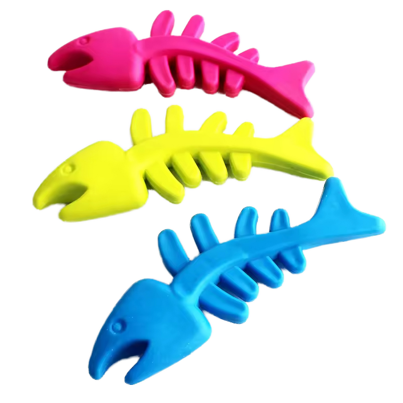 Pet Chew Toys Manufacturer - Fish Bone Shaped Squeaky for Cats Dogs
