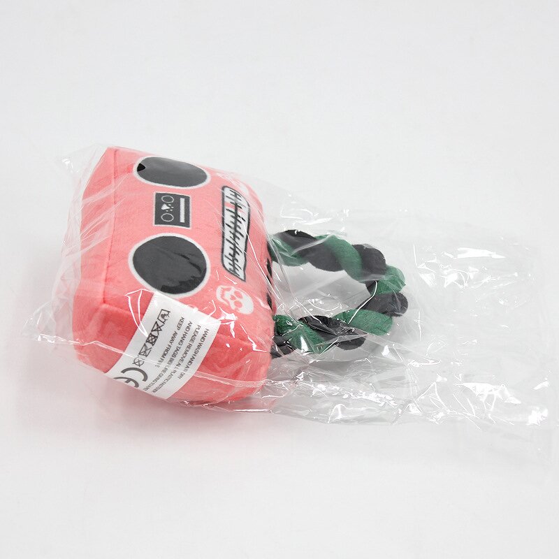 Pet Chewing Toys Manufacturer - Eco-friendly Interactive Sound Plush Cartoon Pink Radio Shaped