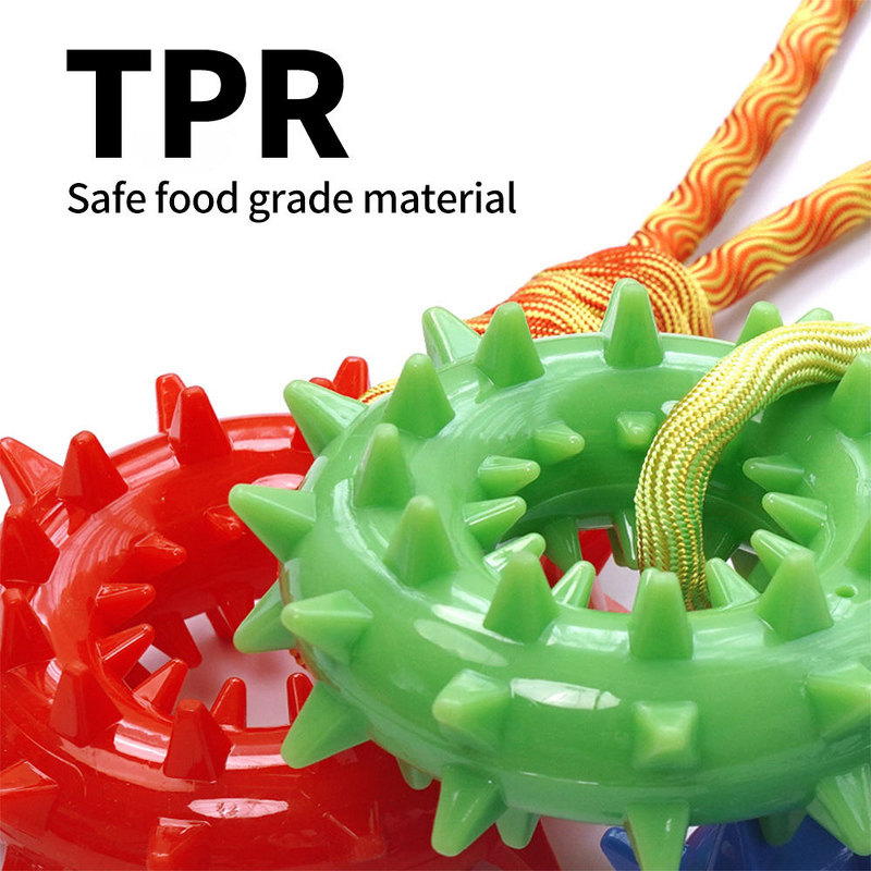 Dog Rope Toy Manufacturer - TPR Teething Tug-of-war Interactive Squeak Chew Toy