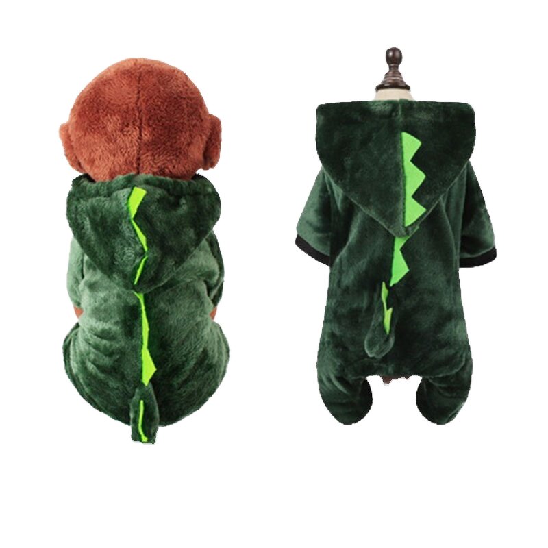 Dog Costume Manufacturer - Custom Halloween Dinosaur Jumpsuit Funny Fashion Designer Warm Hoodie Pajamas
