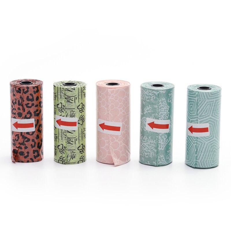 Pet Garbage Bags Manufacturer - Luxury Biodegradable 15 PCS/Roll Thickened Printing Dog Poo Bag