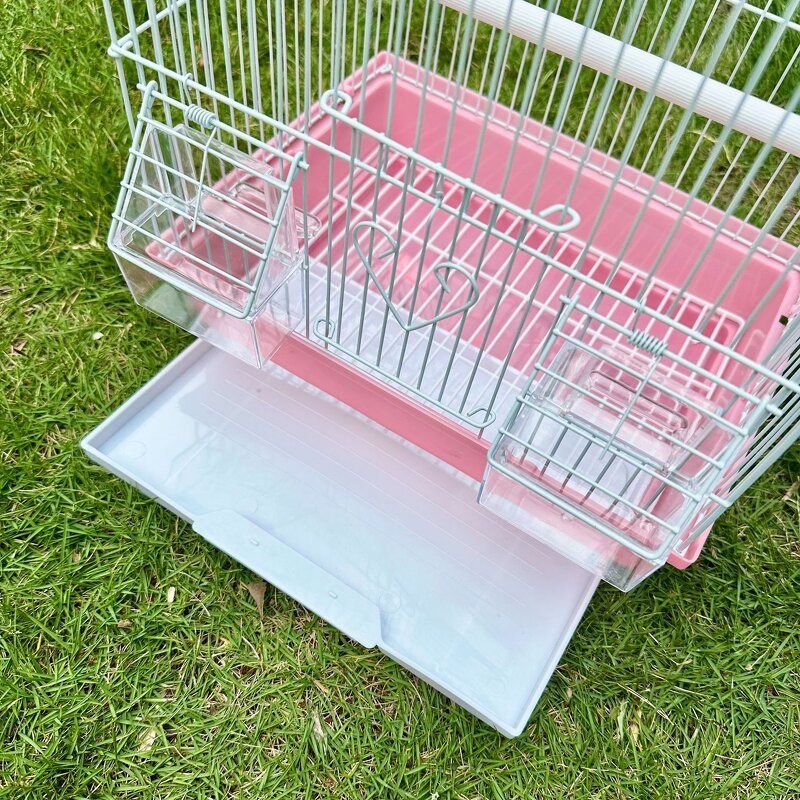 Birdcages Manufacturer - Modern Luxury Stainless Steel Iron with Simple Plastic Trays