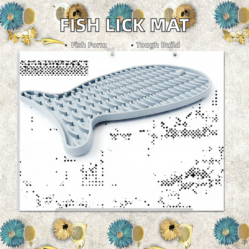 Pet Lick Mat Manufacturer - Fish-Shaped Silicone Slow Feeding Cat Licking Mat Feeder with Suction Cup