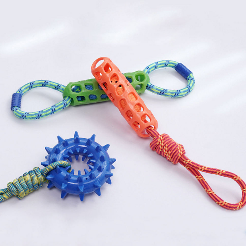 Dog Rope Toy Manufacturer - TPR Teething Tug-of-war Interactive Squeak Chew Toy