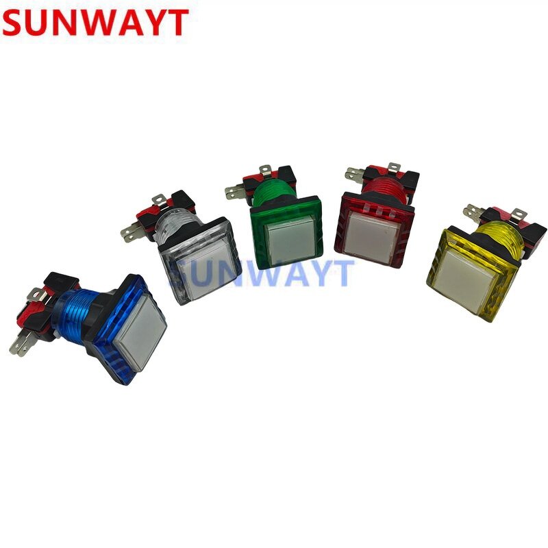 Arcade Push Button Manufacturer - 32x32mm Square RGB LED Game Switch Rectangle for Coin Pusher Accessory