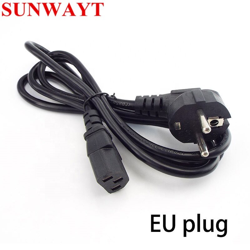 Power Supply Cable Manufacturer - AC Euro Plug IEC C13 to EU AU Extension US Cord 1.5m for Monitor Printer