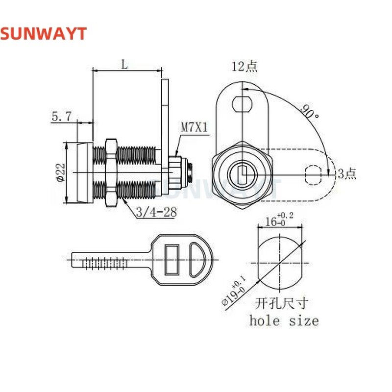 Cam Lock Manufacturer - Custom Zinc Alloy with Key Code for Coin Pusher Vending Door Secure Coin Operated