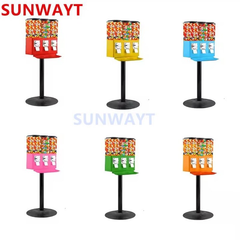 Vending Machine Manufacturer - Triple Candy Gumball Hot Sale Capsule Coin Operated Game