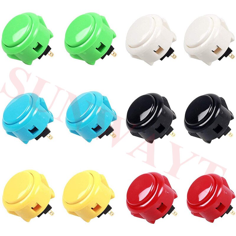 Sanwa Push Button Manufacturer - 6pcs Original OBSF-30 33mm Authentic for Arcade Machine DIY Cabinet Kit