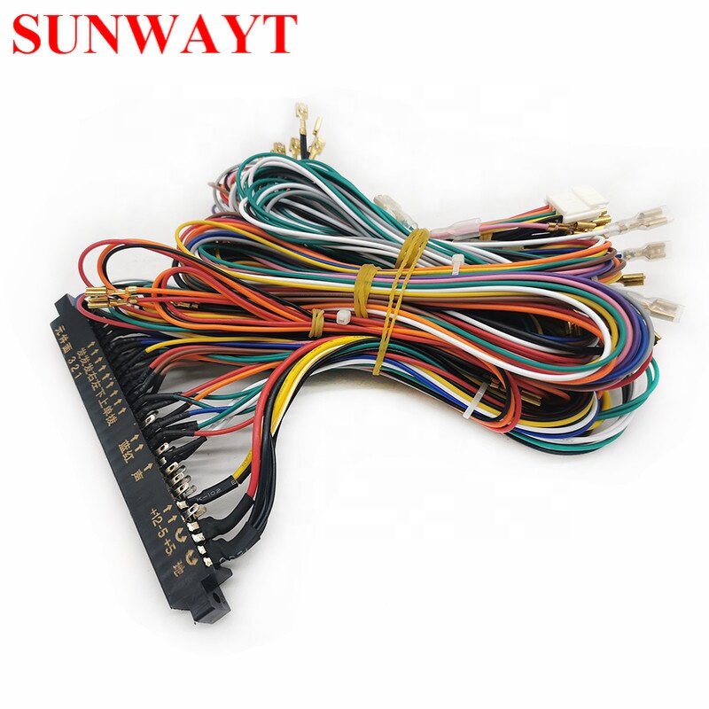 Jamma Harness Manufacturer - 28pin with 5 6 Action Button Wires for 5 Pin Joystick Arcade Game Box Cabinet