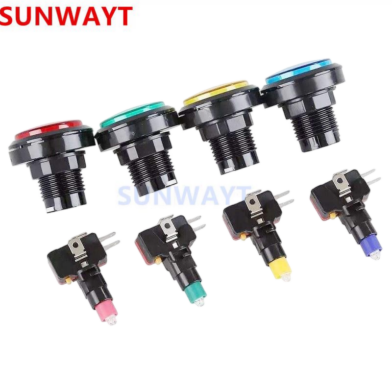 Arcade Button Manufacturer - Factory Direct Medium 45mm Black Edge for Basketball Machine Console Video Game Light Control