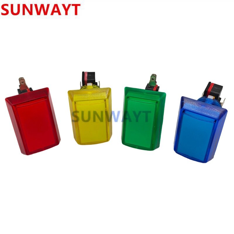 Arcade Switch Manufacturer - 12V LED Light Momentary 51x33mm Rectangular Transparent for Crane Machines