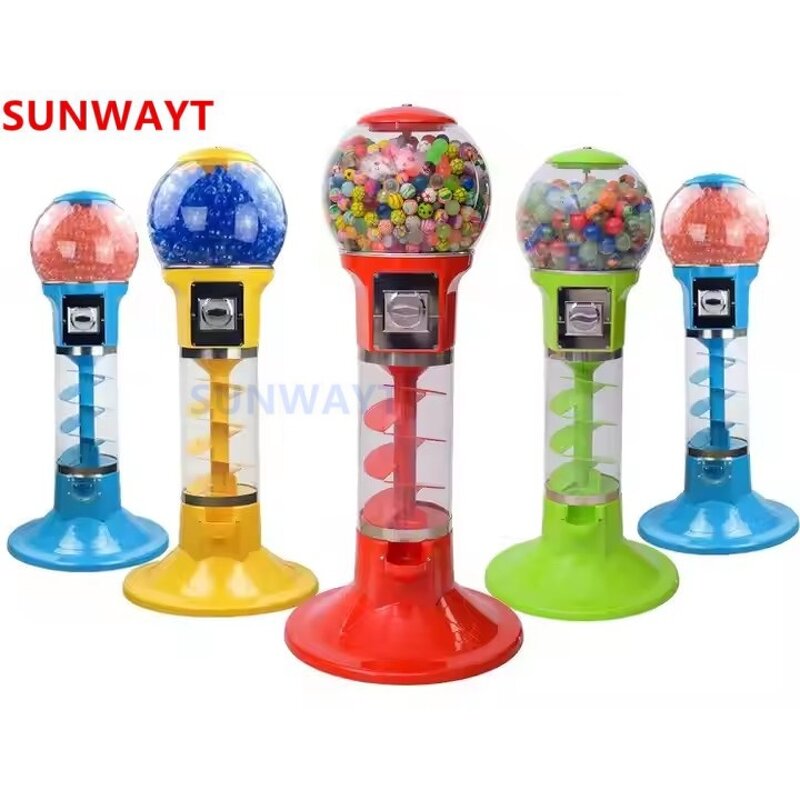 Gumball Vending Machine Manufacturer - 110 cm Height Coin Operated Spiral Bouncing Ball Capsule Toys Candy