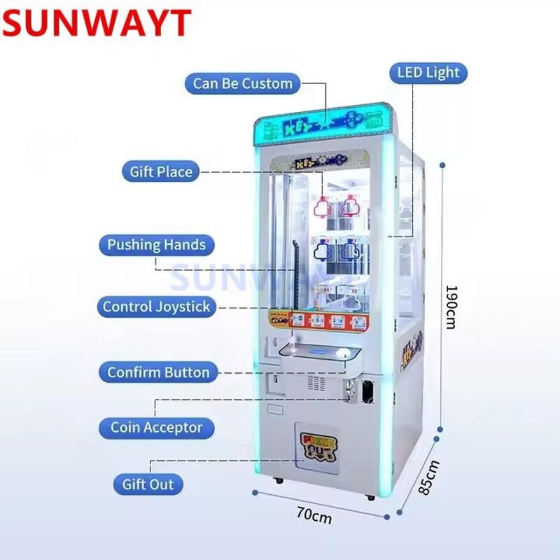 Keymaster Crane Machine Manufacturer - 9-Hole Money Win Prize Vending with Push Keyhole Claw