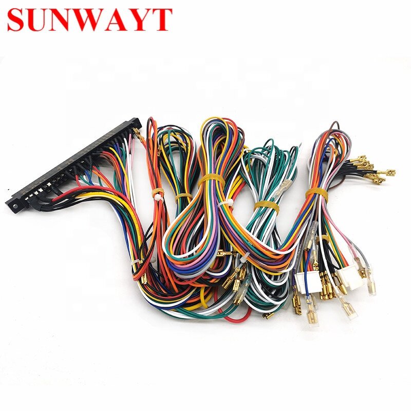 Jamma Harness Manufacturer - 28pin with 5 6 Action Button Wires for 5 Pin Joystick Arcade Game Box Cabinet