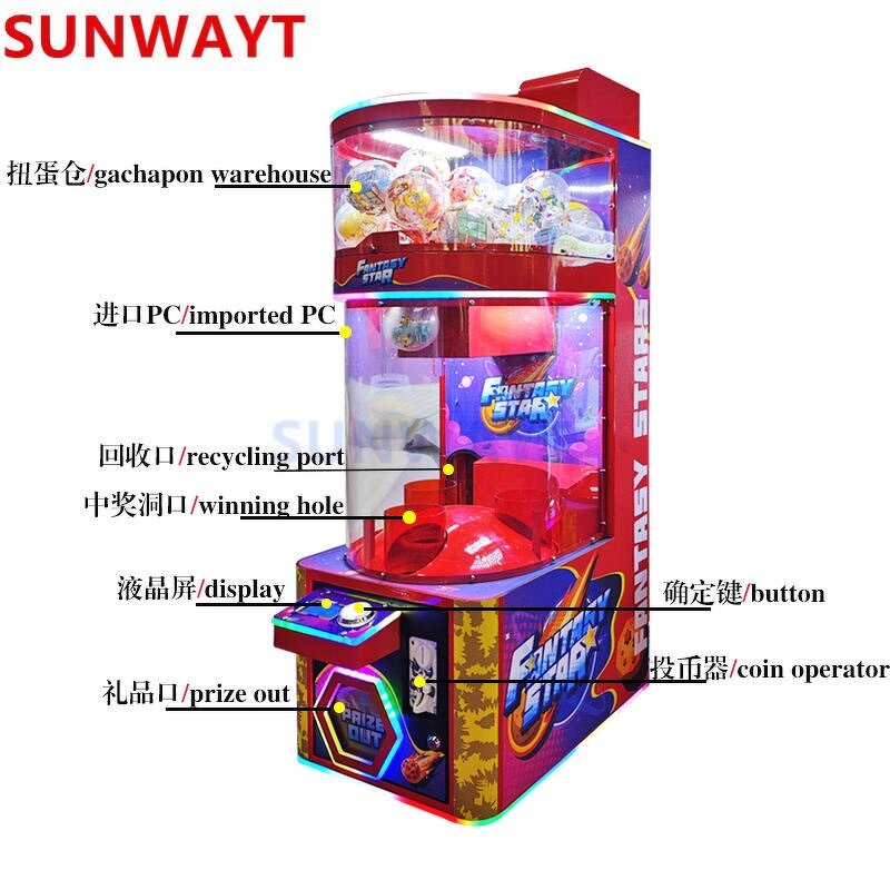 Lucky Drop Capsule Toys Machine Manufacturer - 1.4m 100mm Coin Operated Game Gacha Gachapon Vending