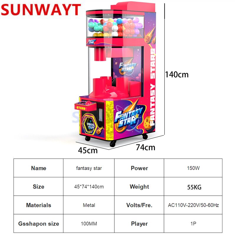 Lucky Drop Capsule Toys Machine Manufacturer - 1.4m 100mm Coin Operated Game Gacha Gachapon Vending