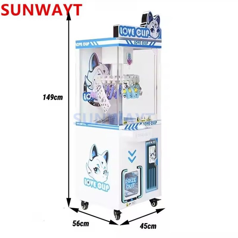 Clip Prize Gift Game Machine Manufacturer - Lucky Mini Doll Coin Operated Plush Toy Vending for Children