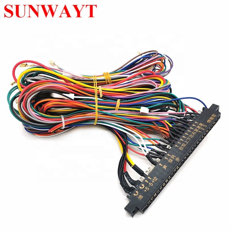 Jamma Harness Manufacturer - 28pin with 5 6 Action Button Wires for 5 Pin Joystick Arcade Game Box Cabinet