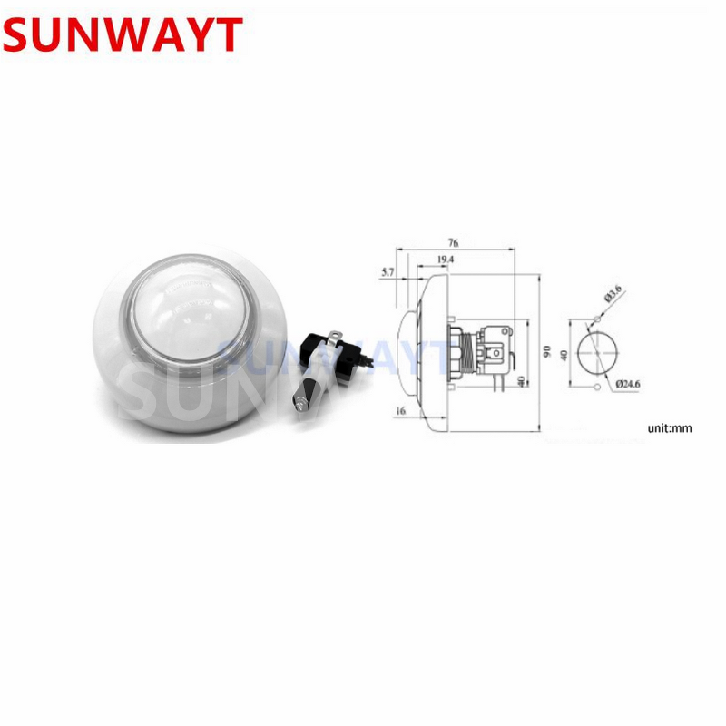 Arcade Push Button Manufacturer - 92mm Big Round Multi Color Illuminated LED Switch