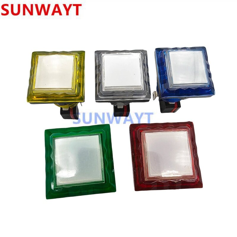 Arcade Push Button Manufacturer - 32x32mm Square RGB LED Game Switch Rectangle for Coin Pusher Accessory