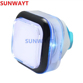 Arcade Push Button Manufacturer - 35x35mm Transparent Small Square LED Illuminated with Built-in Microswitch