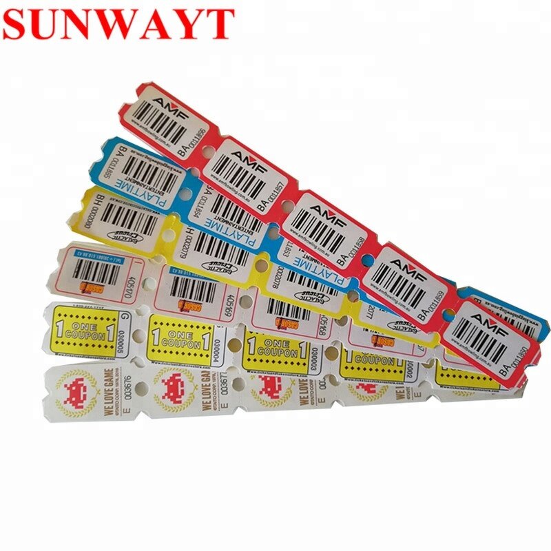 Redemption Ticket Manufacturer - 160g 180g Custom Design for Coin Operated Lottery Game Arcade
