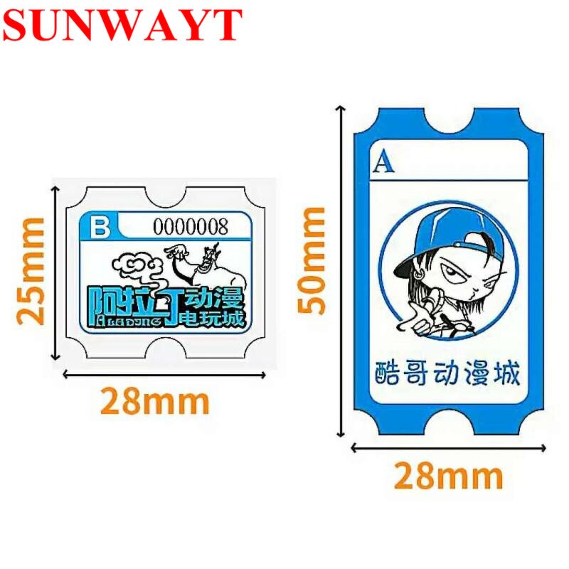Redemption Ticket Manufacturer - Custom Cheaper 160g 180g Amusement Printing for Arcade Game Parts