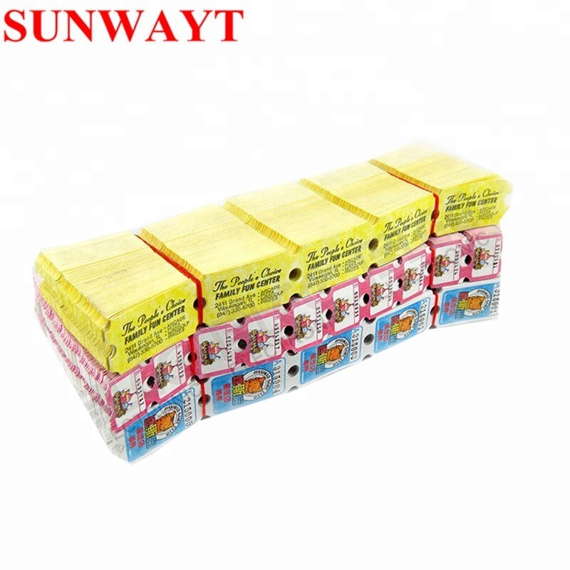 Redemption Ticket Manufacturer - 160g 180g Custom Design for Coin Operated Lottery Game Arcade