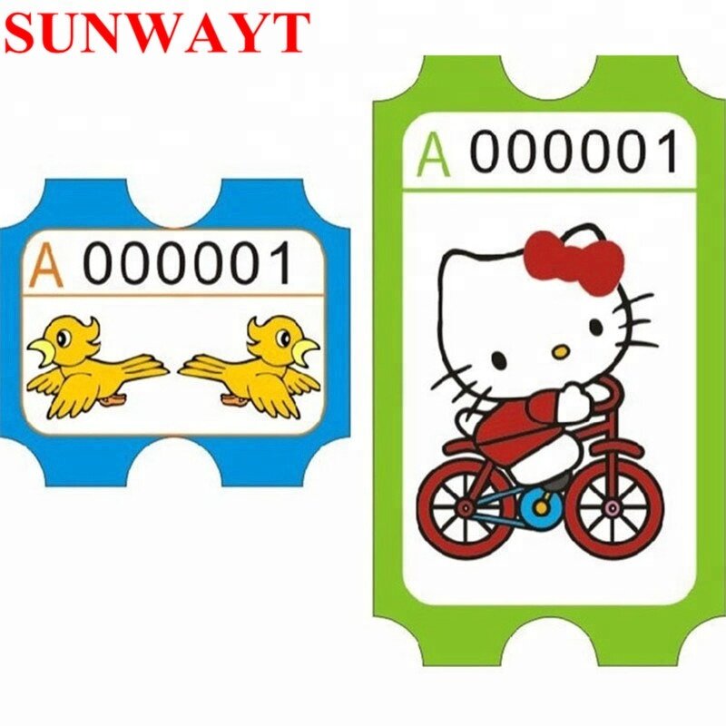 Redemption Ticket Manufacturer - Newest 180g Customized Logo Amusement Arcade Raffle Lottery for Sale