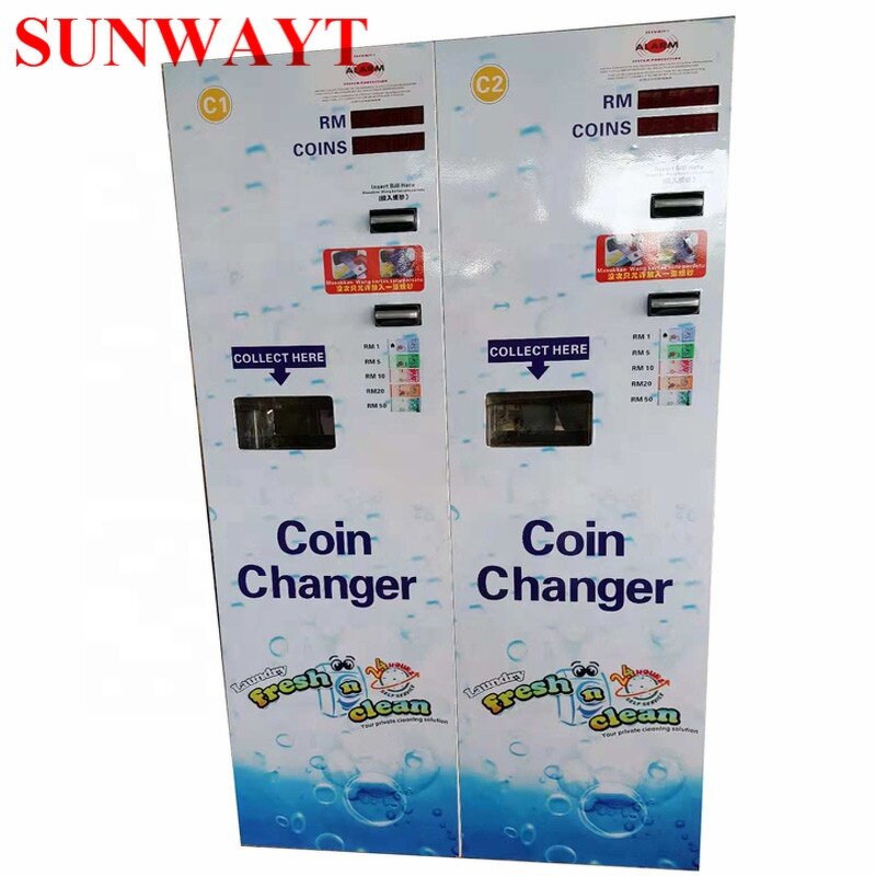 ATM Coin Exchange Machine Manufacturer - Malaysia Type Back Door Open Token Money Currency Change