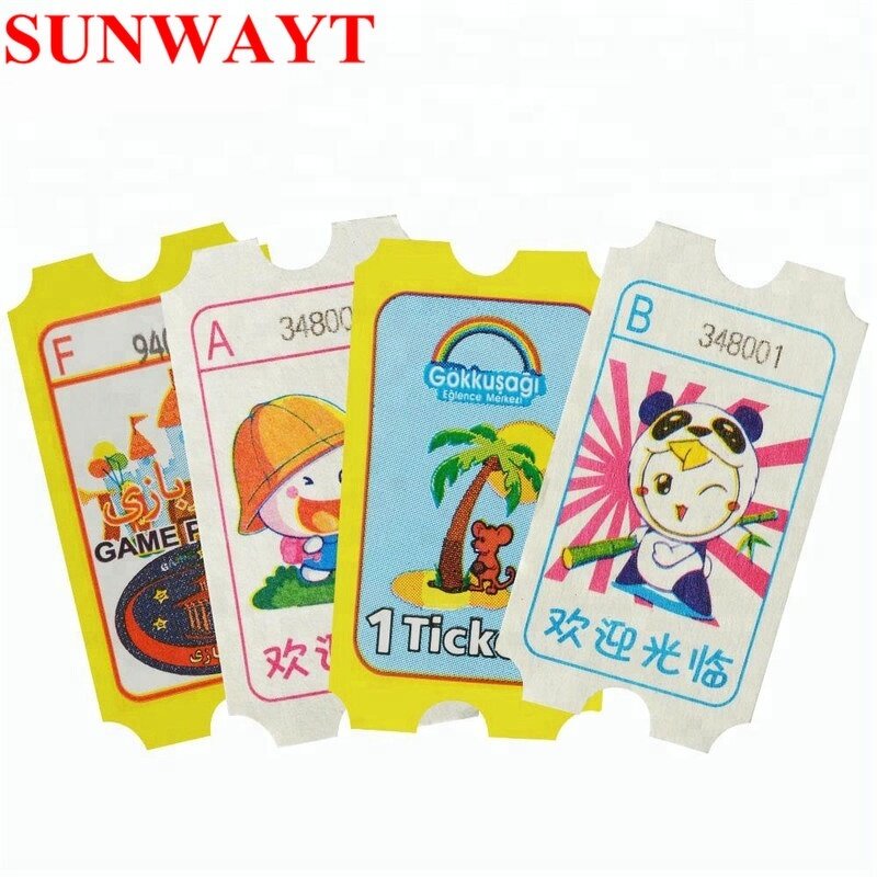 Redemption Ticket Manufacturer - Custom Cheaper 160g 180g Amusement Printing for Arcade Game Parts