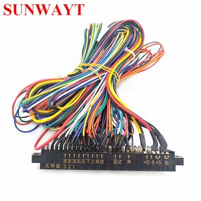 Jamma Harness Manufacturer - 28pin with 5 6 Action Button Wires for 5 Pin Joystick Arcade Game Box Cabinet