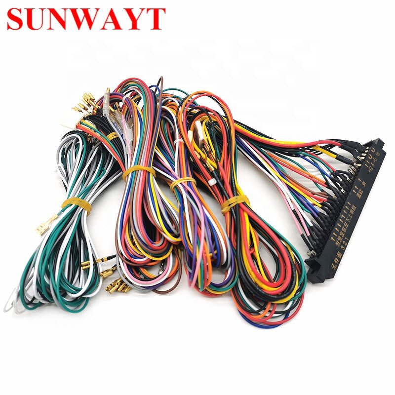 Jamma Harness Manufacturer - 28pin with 5 6 Action Button Wires for 5 Pin Joystick Arcade Game Box Cabinet
