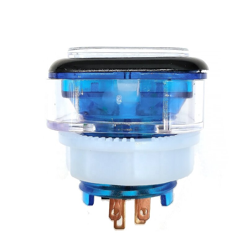 Arcade Push Button Manufacturer - 35mm 50mm Square LED Illuminated Blue Light 12V Switch for Coin Game Vending Cabinet DIY