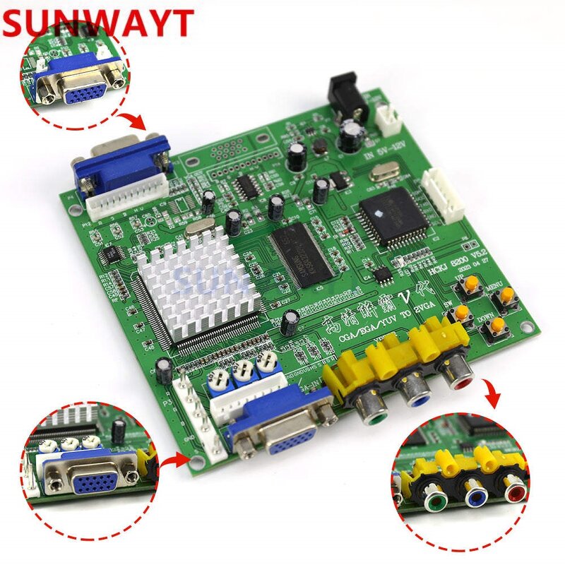 Video Converter Board Manufacturer - Arcade Game RGB CGA EGA YUV to VGA HD GBS8200