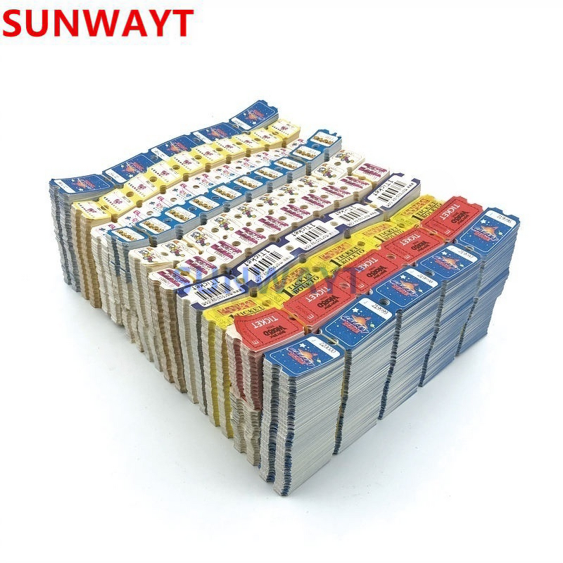 Redemption Paper Ticket Manufacturer - Cartoon Print Company Logo Wood-free Coated Custom Lottery for Ticket Redemption