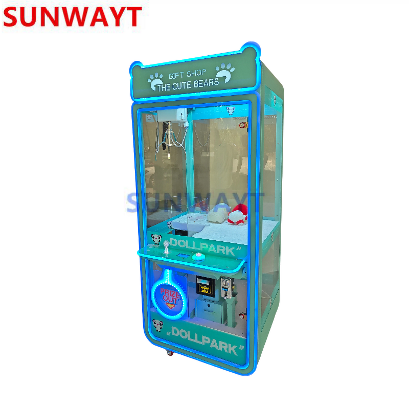 Claw Crane Game Machine Manufacturer - Large Transparent Metal Claws Panda-Theme Arcade Commercial Doll Catching Coin Operated