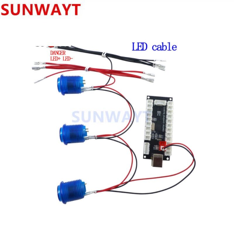 USB Encoder Kit Manufacturer - Zero Delay Arcade and Cables 5pin 4.8mm 2.8mm for MAME Raspberry Pi