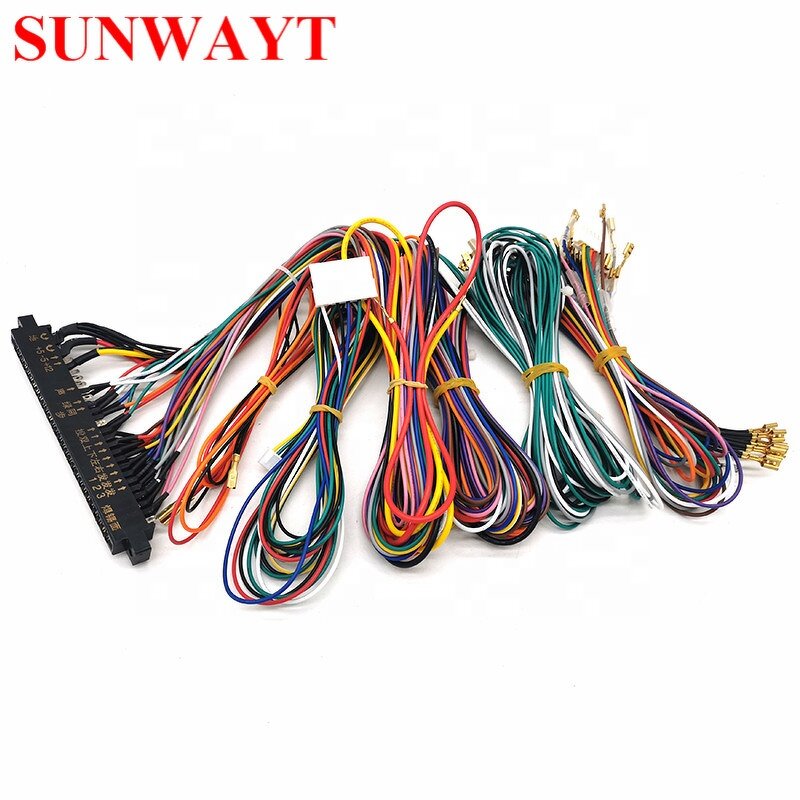 Jamma Harness Manufacturer - 28pin with 5 6 Action Button Wires for 5 Pin Joystick Arcade Game Box Cabinet